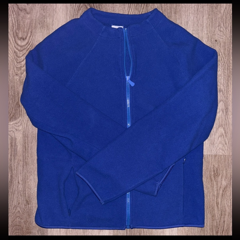 Calvin Klein Fleece Royal Blue Zip-Up Sweater